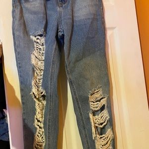 Distressed jeans